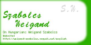 szabolcs weigand business card